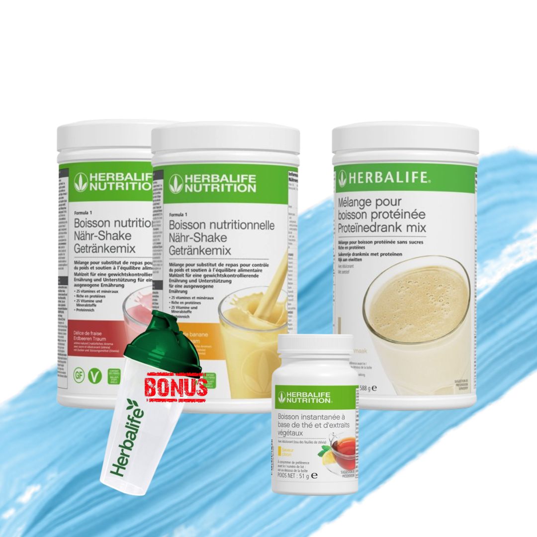 Pack Contrôle de Poids (2 Formula 1 + Thé + Mélange pour boisson protéinée Vanille)